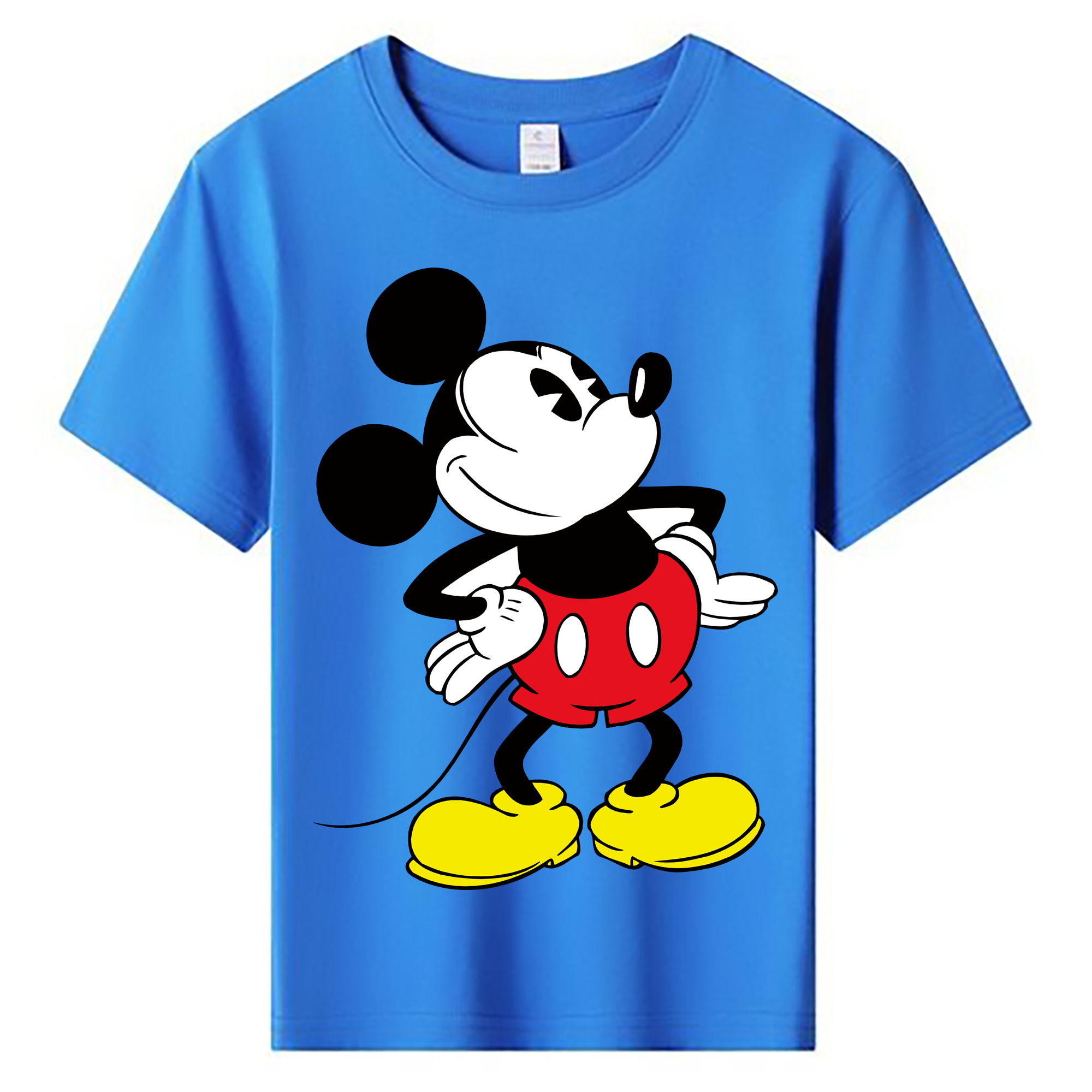 ミッキーマウス Mickey Mouse 綿100％キッズTシャツ（フロントプリント）